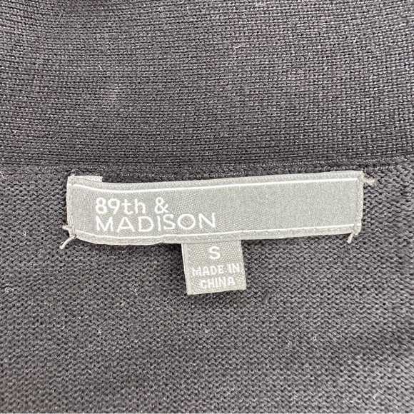 Small 89th And Madison Black Cropped Knit Sweater Cardigan Retro - Picture 4 of 6